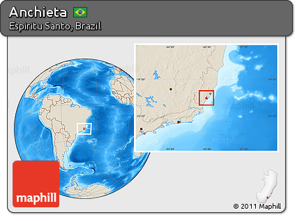 Shaded Relief Location Map of Anchieta