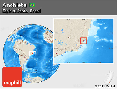 Shaded Relief Location Map of Anchieta