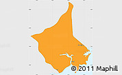 Political Simple Map of Anchieta, single color outside