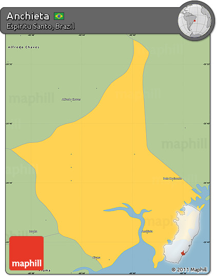 Savanna Style Simple Map of Anchieta