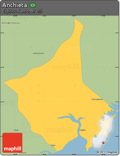 Savanna Style Simple Map of Anchieta