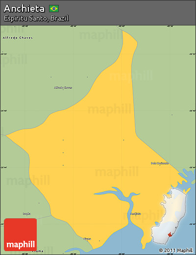Savanna Style Simple Map of Anchieta