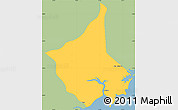 Savanna Style Simple Map of Anchieta, single color outside