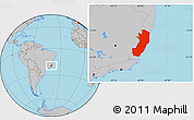 Gray Location Map of Espiritu Santo