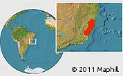 Satellite Location Map of Espiritu Santo