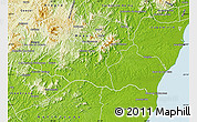 Physical Map of Mimoso Do Sul