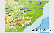 Physical Panoramic Map of Espiritu Santo