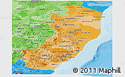 Political Shades Panoramic Map of Espiritu Santo