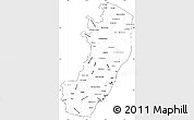 Blank Simple Map of Espiritu Santo, cropped outside