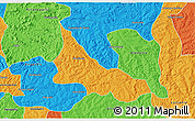 Political 3D Map of Abadiania