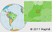 Political Location Map of Abadiania