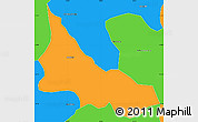 Political Simple Map of Abadiania