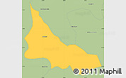 Savanna Style Simple Map of Abadiania