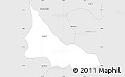 Silver Style Simple Map of Abadiania