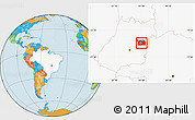 Political Location Map of Brasilia, highlighted country
