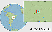 Savanna Style Location Map of Brasilia