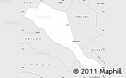 Silver Style Simple Map of Cacu