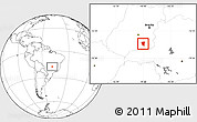Blank Location Map of Caldas Novas
