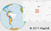 Political Location Map of Caldas Novas, highlighted country