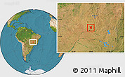 Satellite Location Map of Caldas Novas