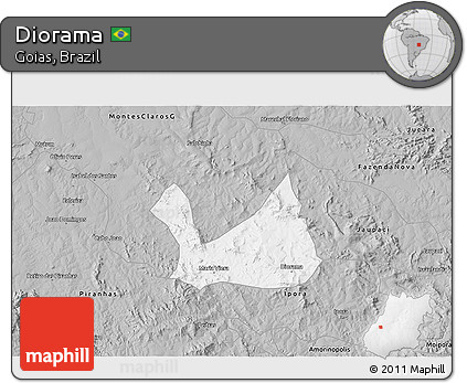 Gray 3D Map of Diorama