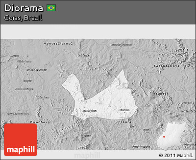 Gray 3D Map of Diorama