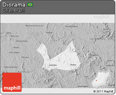 Gray 3D Map of Diorama