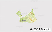 Physical 3D Map of Diorama, cropped outside