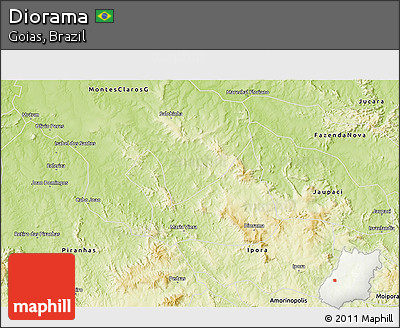Physical 3D Map of Diorama