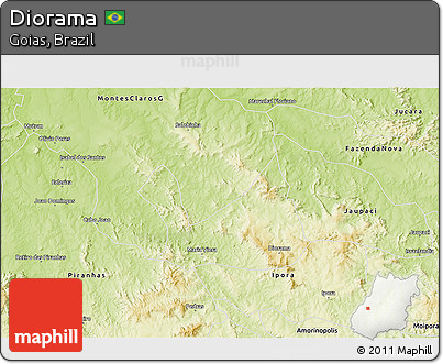 Physical 3D Map of Diorama