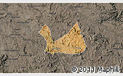 Satellite 3D Map of Diorama, darken, semi-desaturated