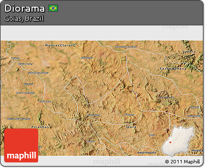 Satellite 3D Map of Diorama