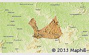 Satellite 3D Map of Diorama, physical outside