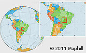 Political Location Map of Diorama, within the entire country