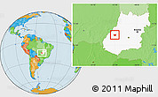 Political Location Map of Diorama, highlighted parent region