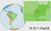 Political Location Map of Diorama