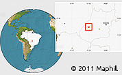 Satellite Location Map of Diorama, highlighted country
