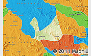 Physical Map of Diorama, political outside