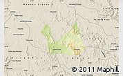 Physical Map of Diorama, shaded relief outside