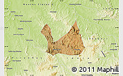 Satellite Map of Diorama, physical outside