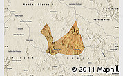 Satellite Map of Diorama, shaded relief outside