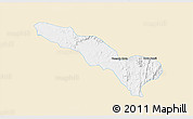 Classic Style 3D Map of Fazenda Nova, single color outside