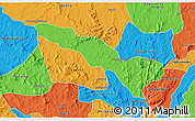 Political 3D Map of Fazenda Nova