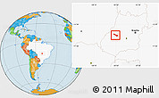 Political Location Map of Fazenda Nova, highlighted country