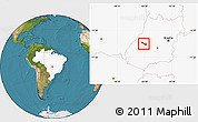 Satellite Location Map of Fazenda Nova, highlighted country