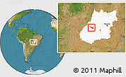 Satellite Location Map of Fazenda Nova, highlighted parent region