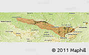 Satellite Panoramic Map of Fazenda Nova, physical outside
