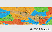 Satellite Panoramic Map of Fazenda Nova, political outside