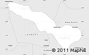 Silver Style Simple Map of Fazenda Nova