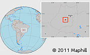 Gray Location Map of Goiania